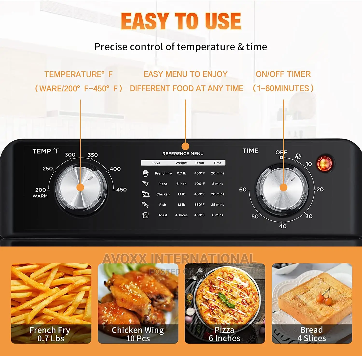 Geek Chef Air Fryer 10QT, Countertop Toaster Oven