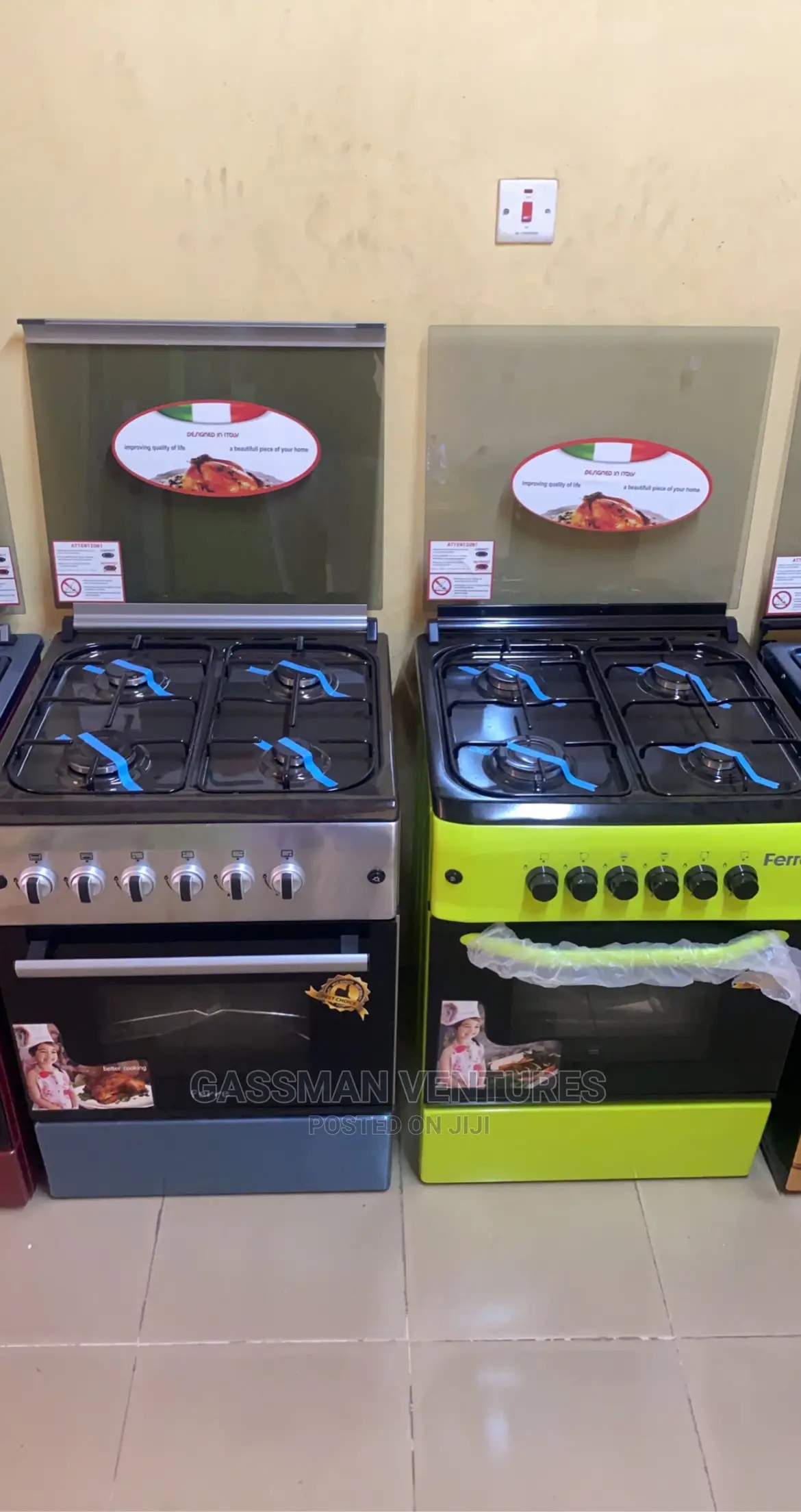 Volcano Ferre 4 Burner 60 by 60 Auto Ignition Oven Stove