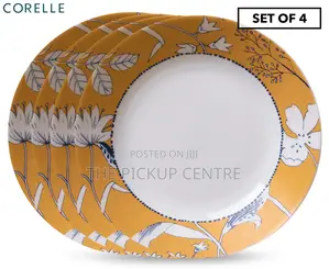 Set of 4 Corelle Everyday Meal Bowls - Tempered Glass -