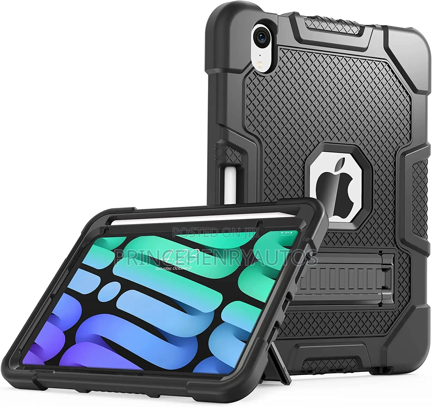 TIMISM iPad Mini 6 Case+Pencil Holder+Kickstand Shockproof