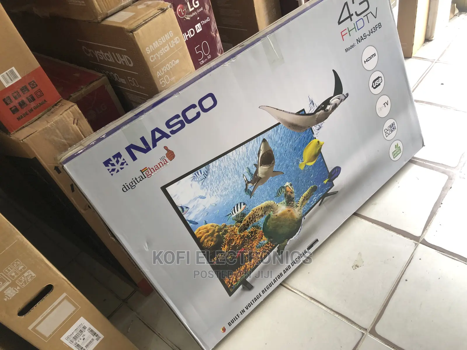 Nasco LED Digital Satellite TV - Black 43inches