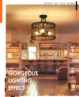 Osimir Semi-Flush Mount Ceiling Light, 3-Light Ceiling Light
