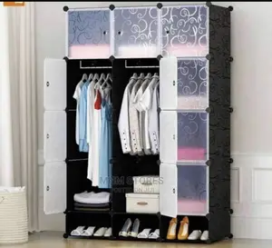 Photo - Plastic Wardrobe 12 Cubes With Shoe Rack
