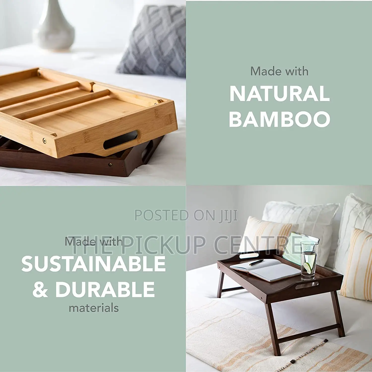 Roosie Home Media Tray Made With Natural Bamboo
