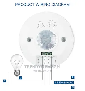 PIR Motion Sensor Light Switch AC 220V Time Delay Adjustable