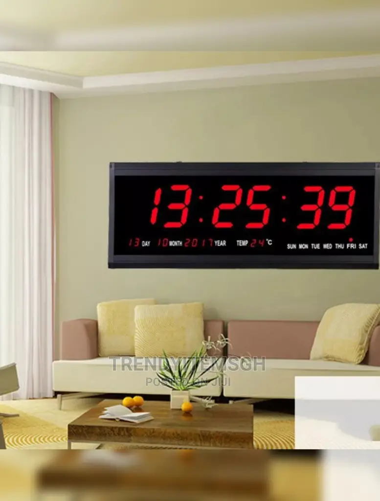 Led Display Digital Clock Date Temperature Wall Clock
