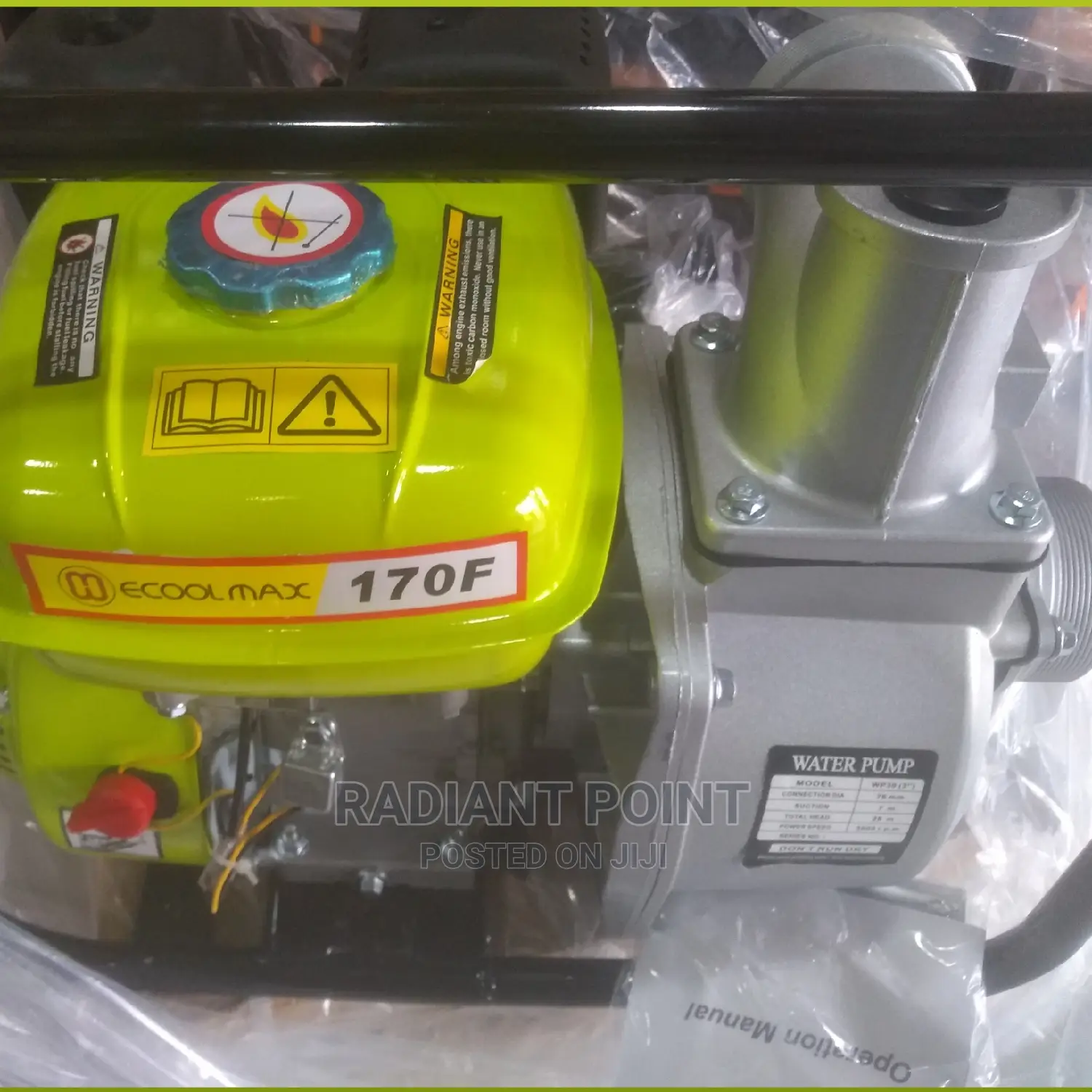Ecoolmax 6.5hp 3" Low Fuel Water Pump