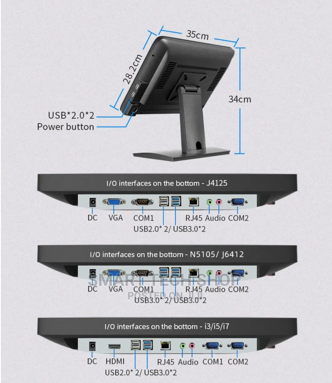 Touch Screen Pos Computers I5, 8GB, 128GB SSD, LAN, Wifi