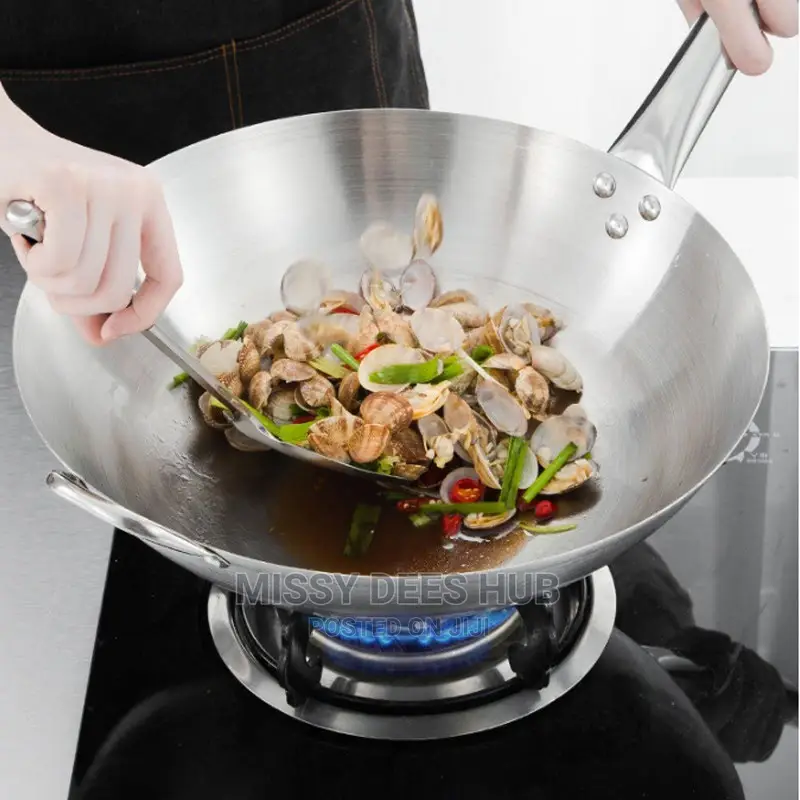 Very Large Stainless Steel Wok