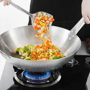 Very Large Stainless Steel Wok