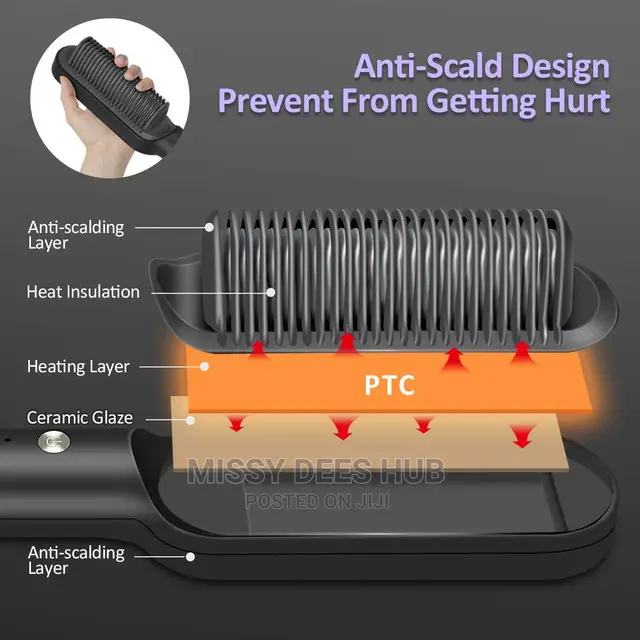 2 in 1 Hair Straightening Brush