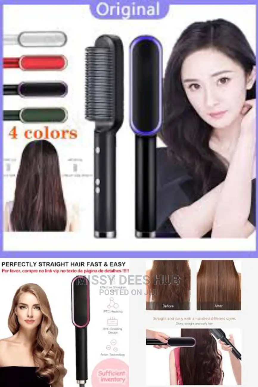 2 in 1 Hair Straightening Brush