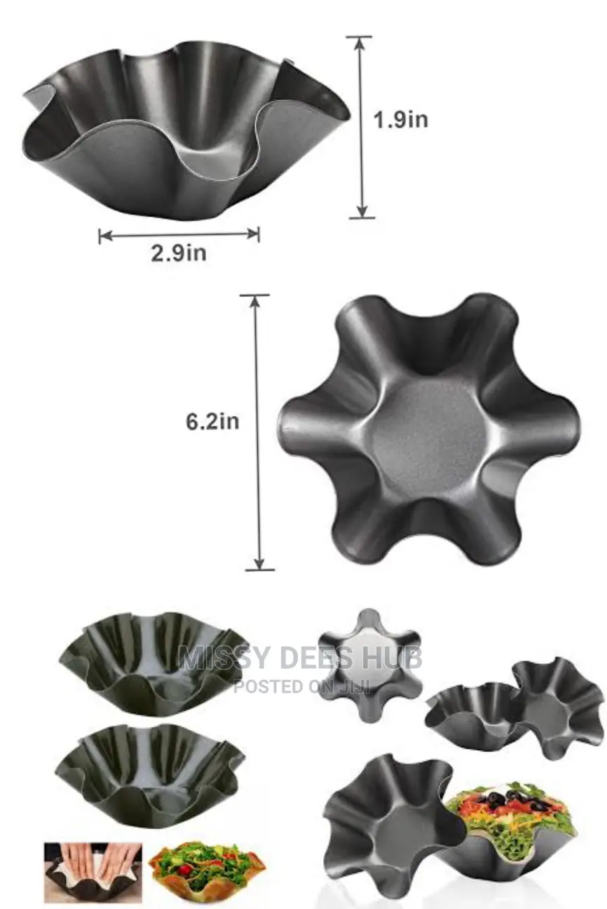 Fluted Tortilla Shell / Carbon Steel Baking Molds