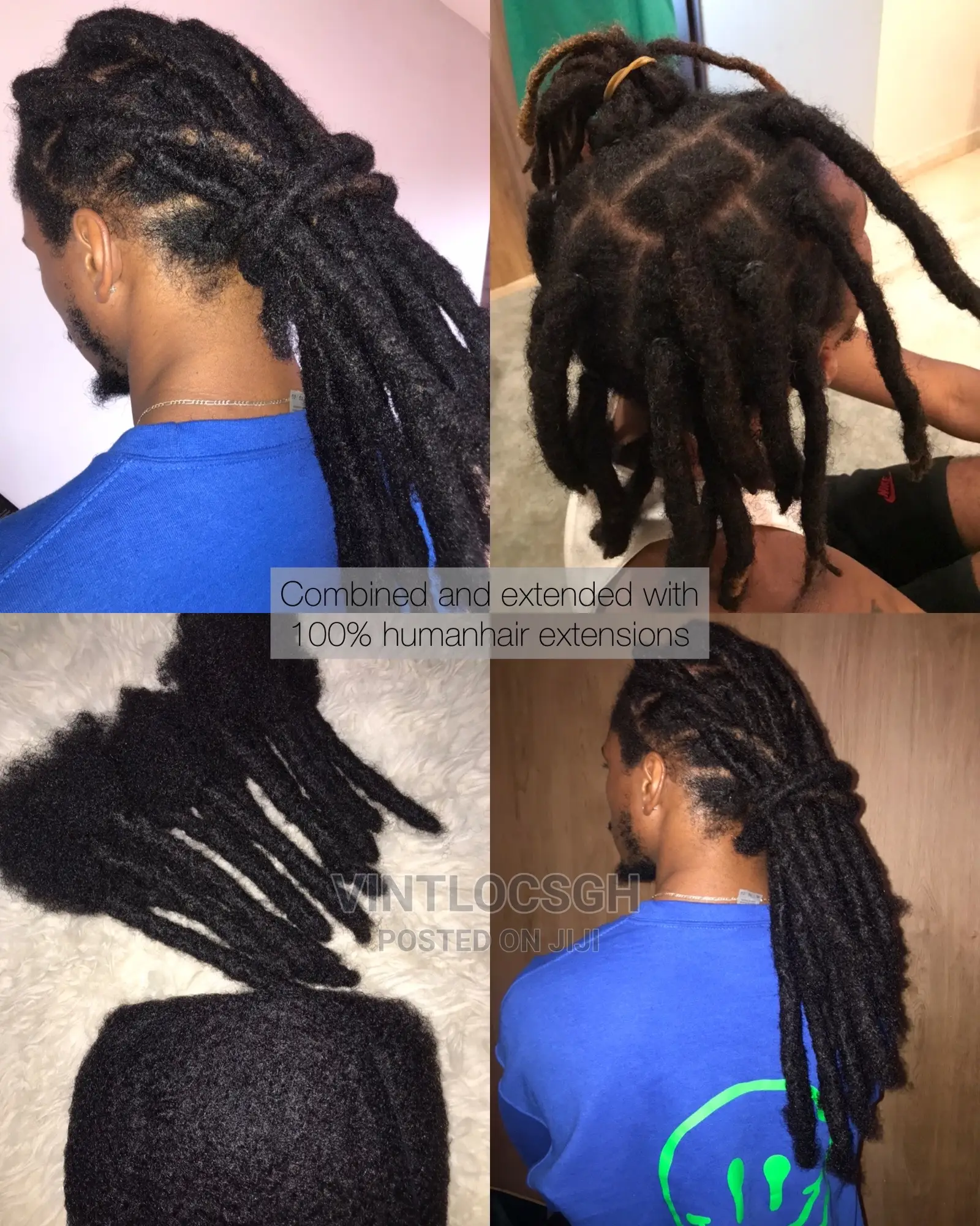Aunthentic Permanent And Temporal Locs Extensions In Ghana