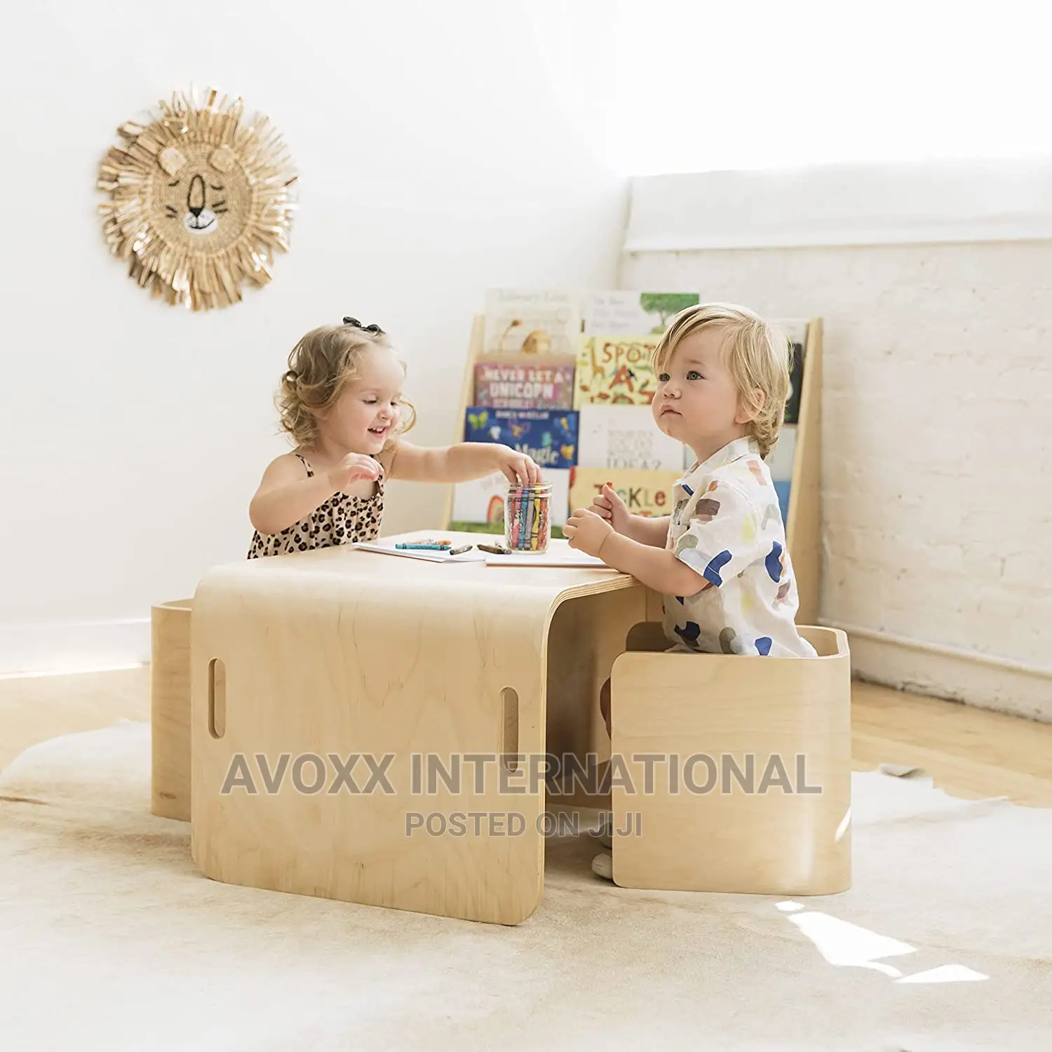 Bentwood Multipurpose Kids Wooden Table And Chair Set