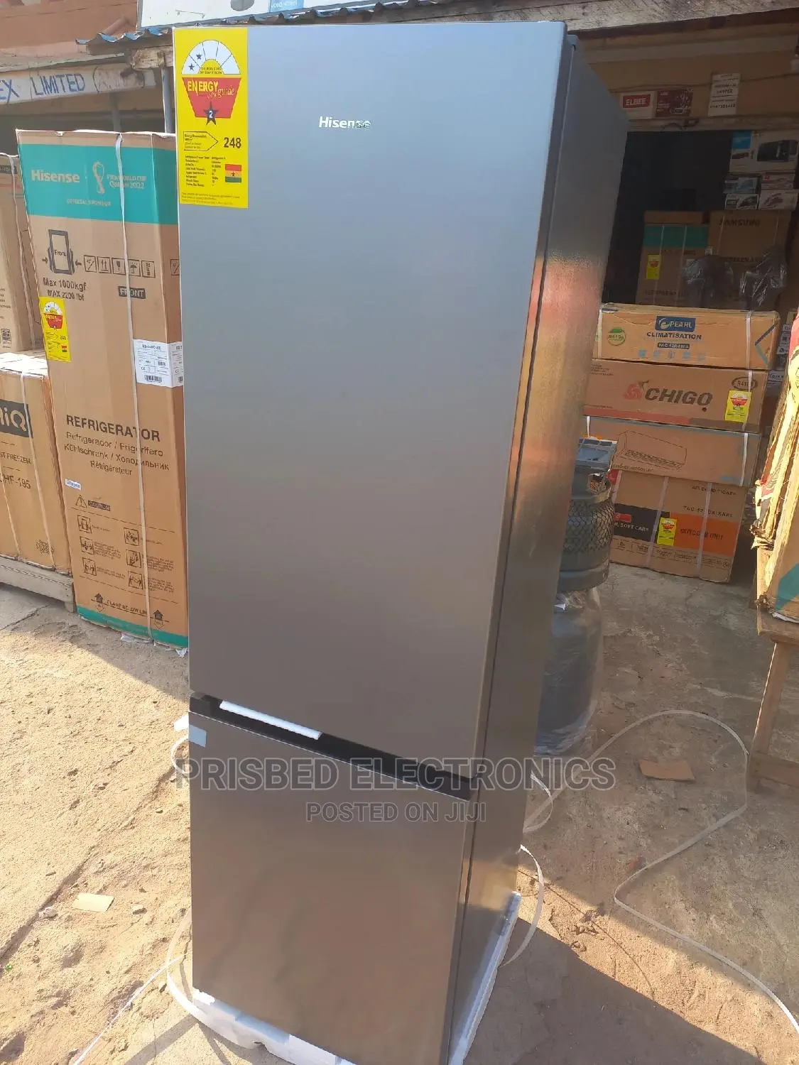 Hisense Double Door Fridge 264 Litres Bottom Freezer