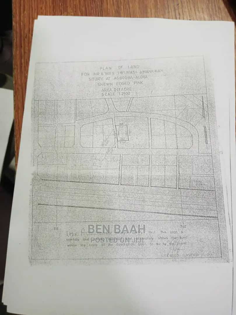 A Plot of Land at Agbogba for Sale Title 600,000