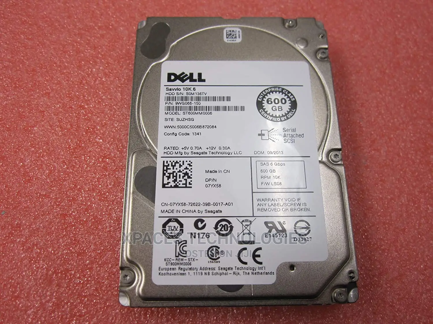 Dell Seagate 600GB RPM 6gbp/S SAS 2.5 Inch Hard Drive