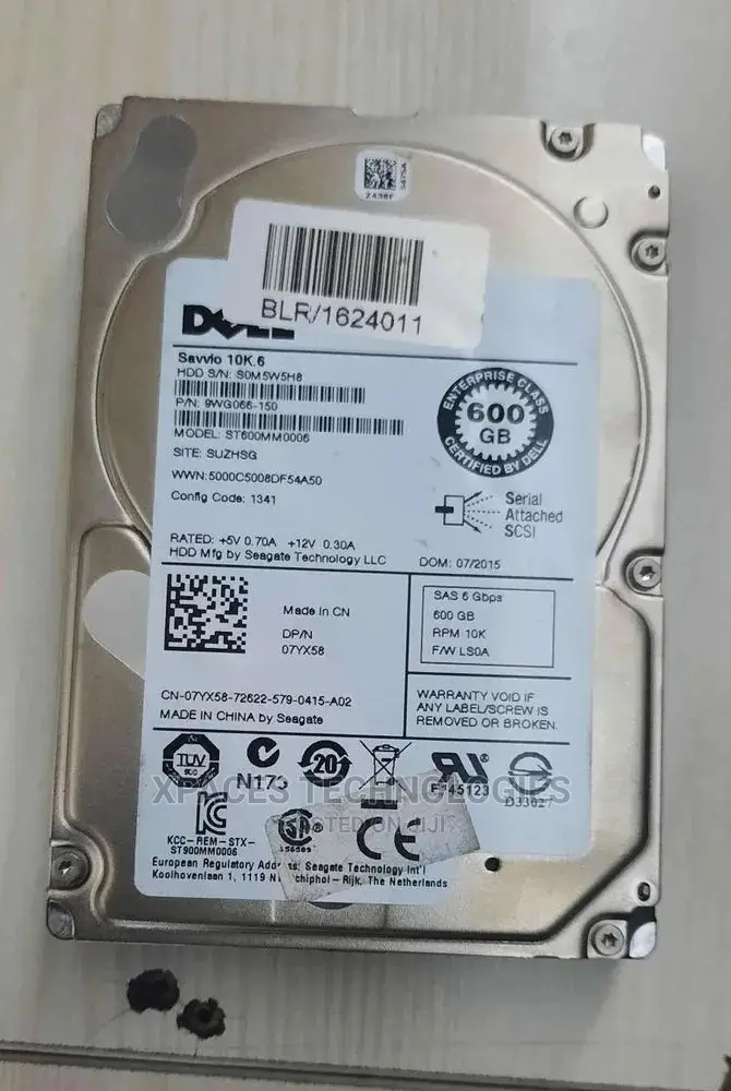 Dell Seagate 600GB RPM 6gbp/S SAS 2.5 Inch Hard Drive