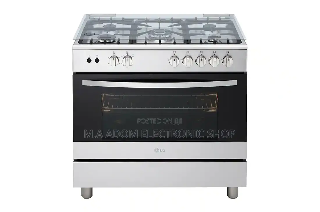 Lg Gas Cooker, 5 Cook Zones, Removable Door Glass