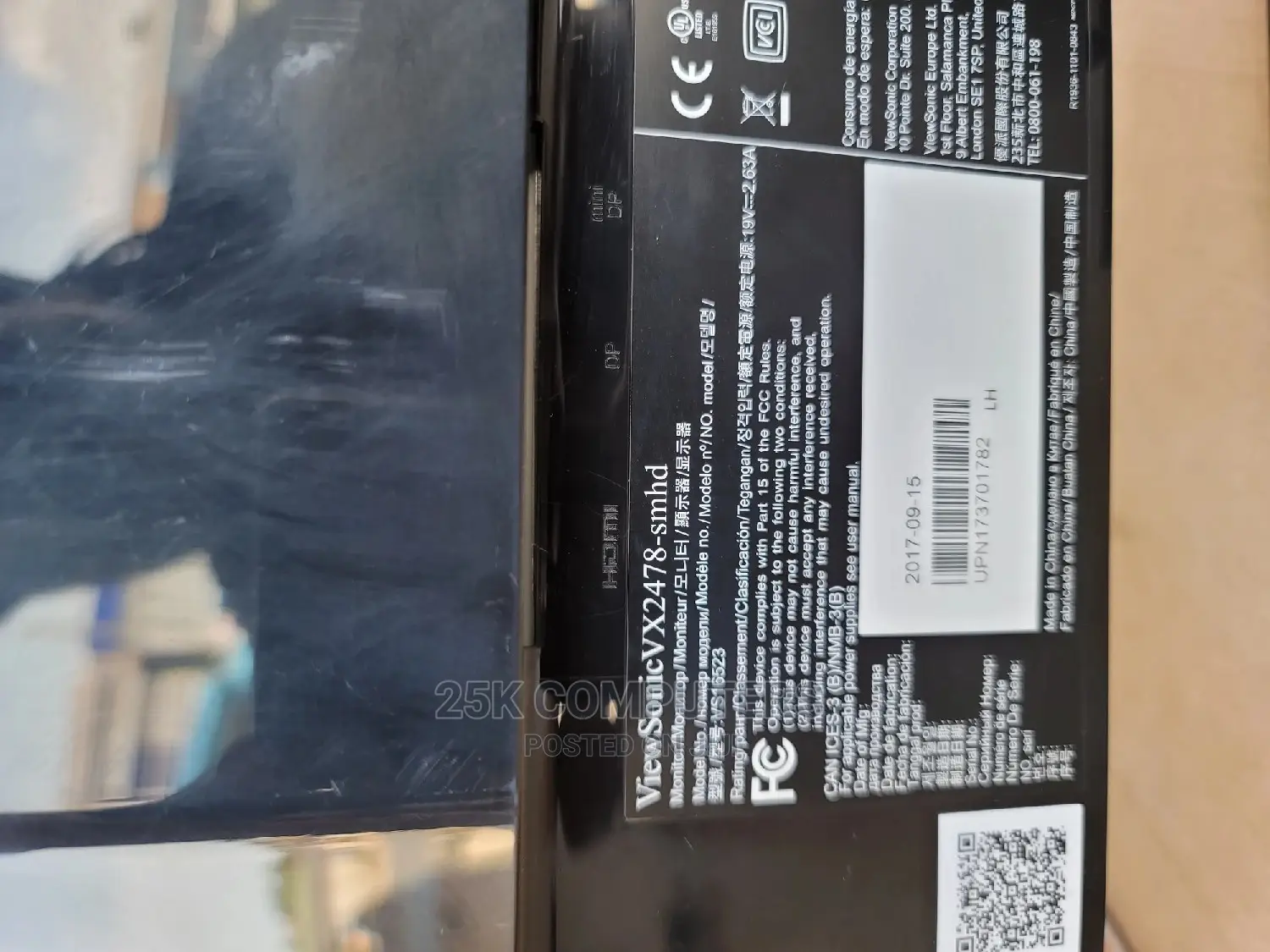 VIEWSONIC QHD 1440p Ips Monitor