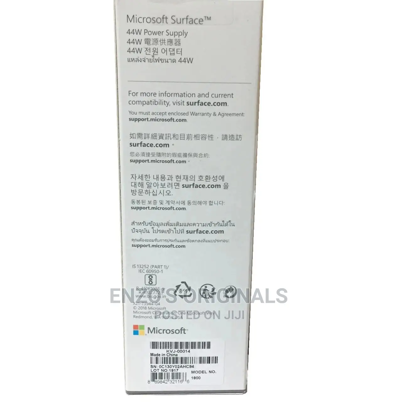 Microsoft Surface Pro, Surface Laptop 44watt Charger Oem