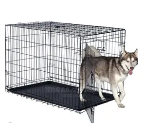 Black Metallic Dog Cages