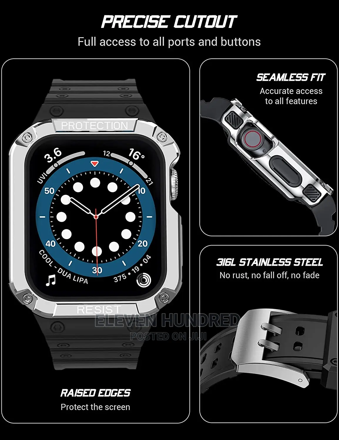 Apple Watch Shockproof Bumper Protector 7 6 5 4 3 2 1