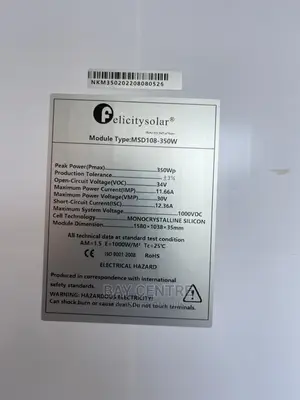 350watts Felicity Monocrystalline Solar Panel