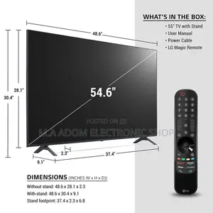 [2020] Lg 55”Uhd 4K Thinq AI Led Tv +Magic Remote