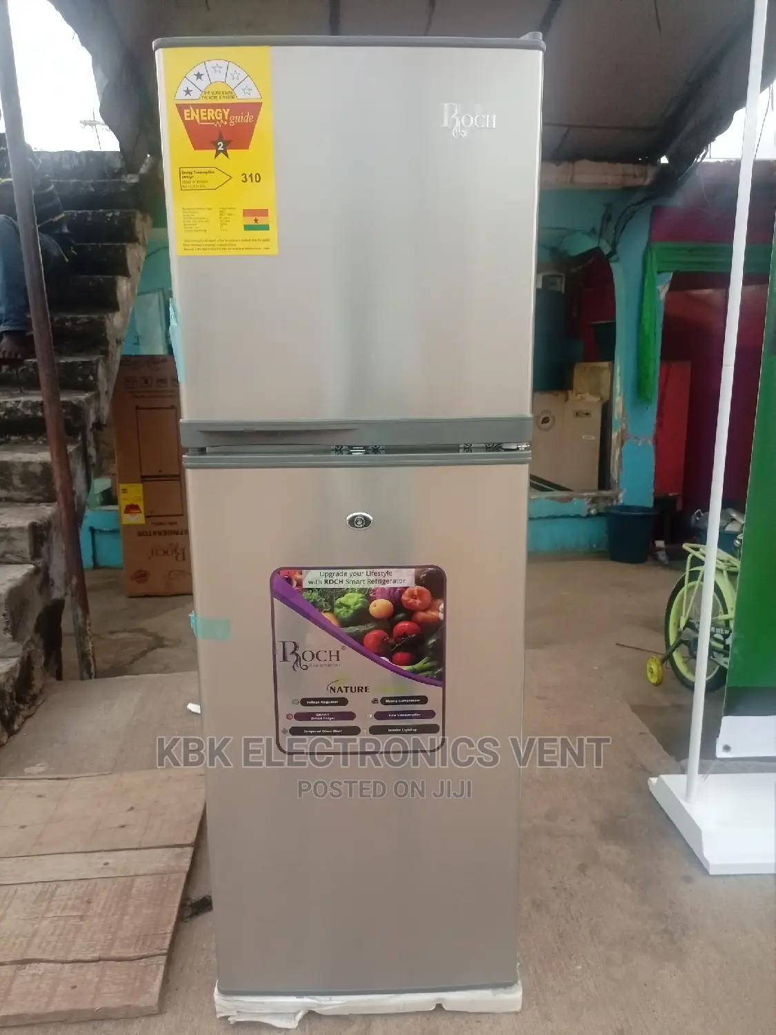 Roch 138ltr(Rfr170 Silver) Double Door Refrigerator