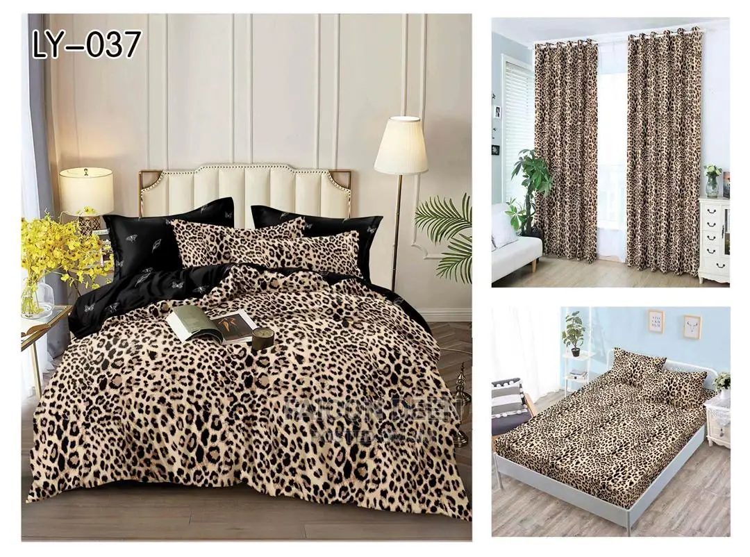 High Quality Duvet Cover+ Curtains(8pcs in 1)In Diff Colors