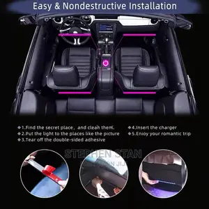 LED Car Interior Ambient Foot Light With USB Wireless