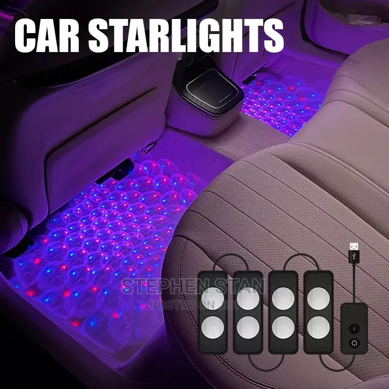 LED Car Interior Ambient Foot Light With USB Wireless