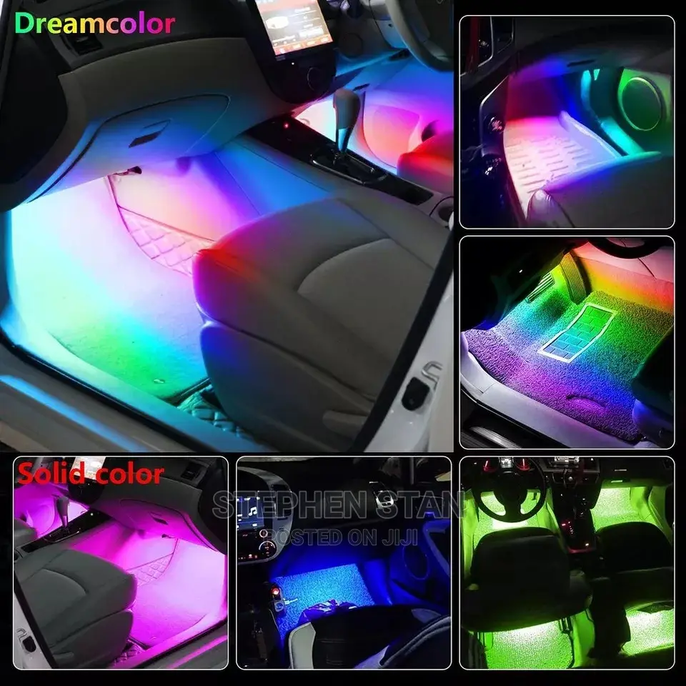 LED Car Interior Ambient Foot Light With USB Wireless