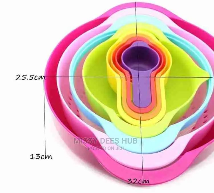 10pcs Multicolor Mixing Bowls Set