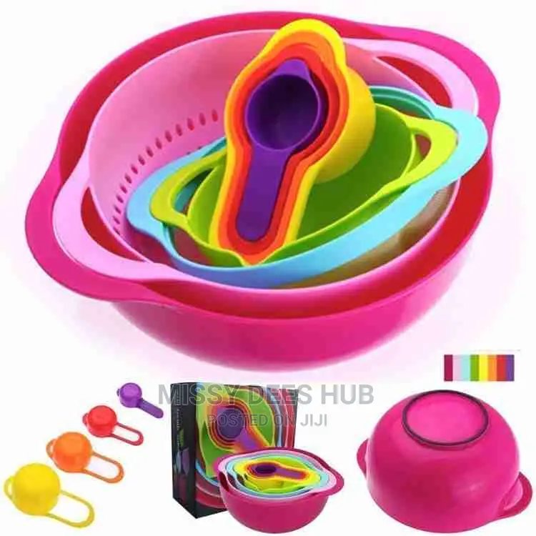 10pcs Multicolor Mixing Bowls Set