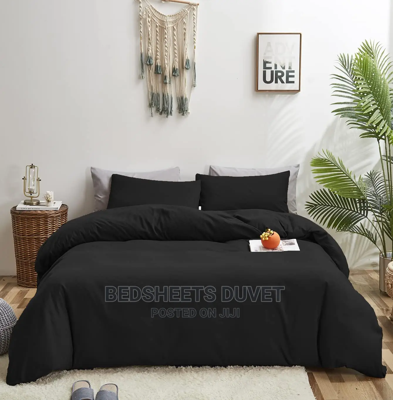 Black Fitted Sheet Set