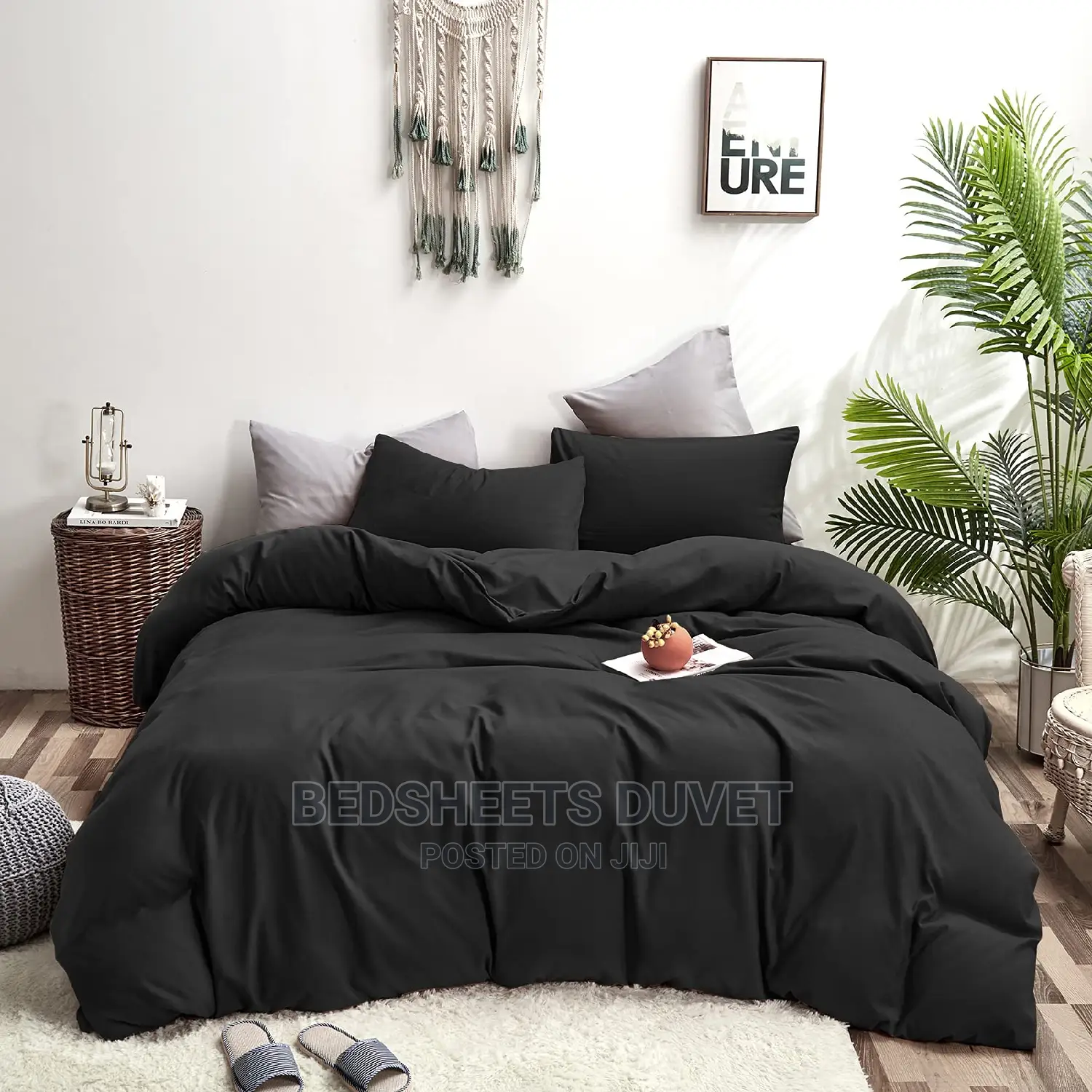 Black Fitted Sheet Set