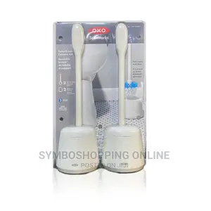 Oxo Toilet Brush Canister Set Two Replacement Brush Heads