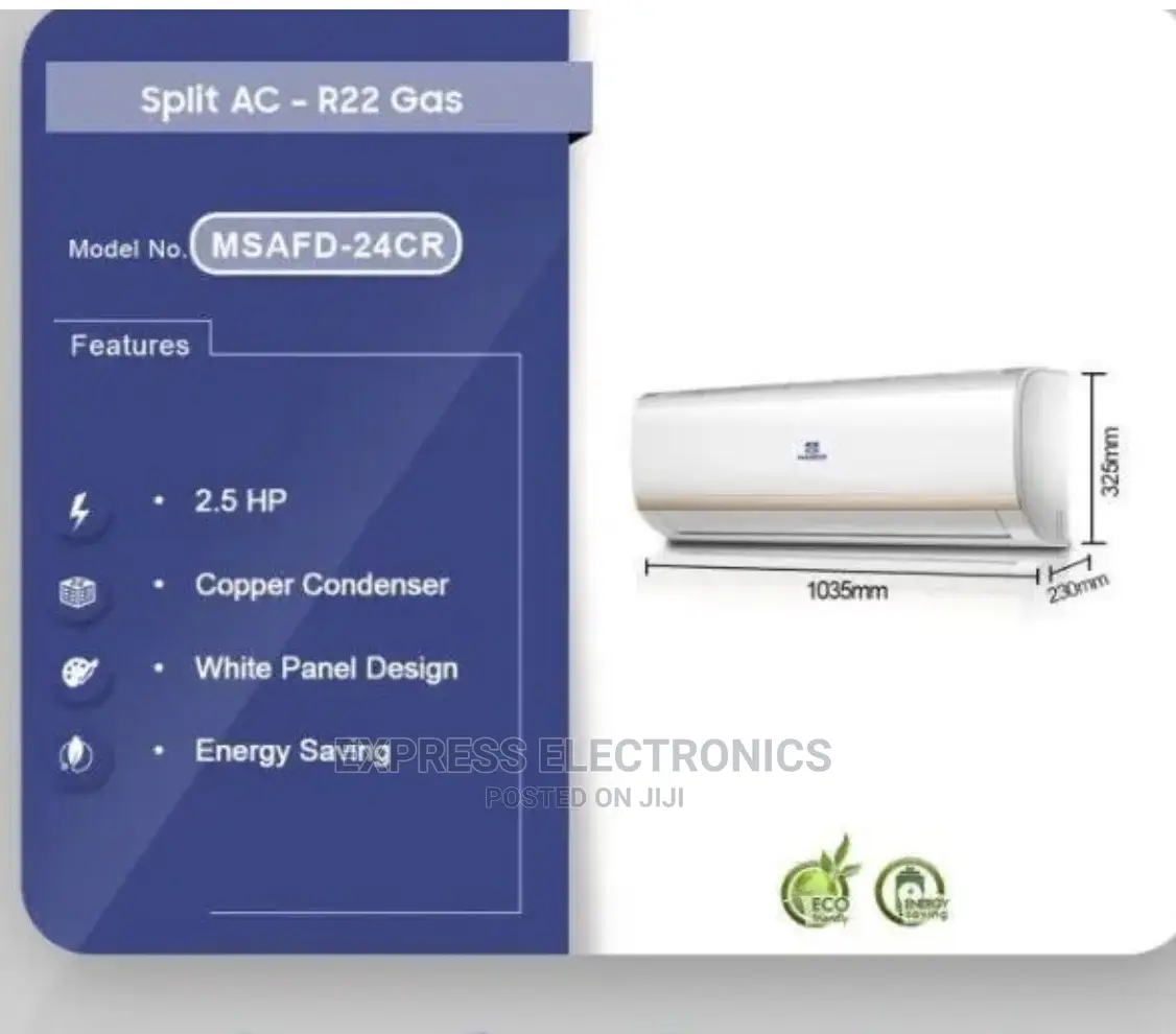 Nasco 2.5HP Split R22 Gas Air Conditioner Golden