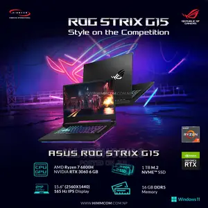 New Laptop Asus ROG Strix G15 16GB AMD Ryzen 7 SSD 1T