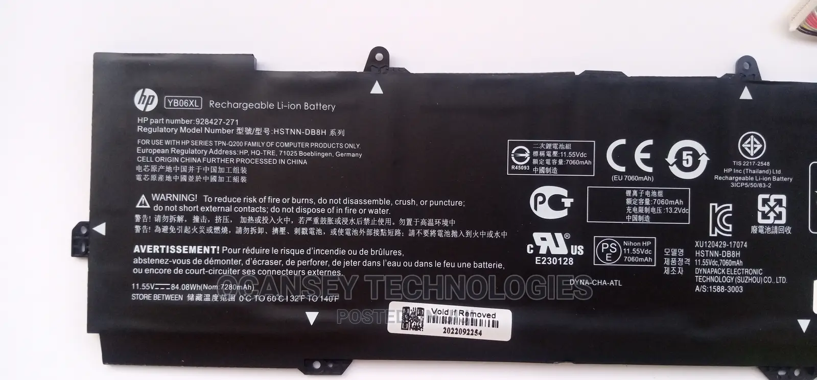 Original Hp Yb06xl Battery for Hp Spectre X360 15-Ch010tx
