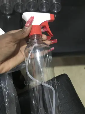Spraying Rubbing Liquid Sanitizer Bottles With Sprayer