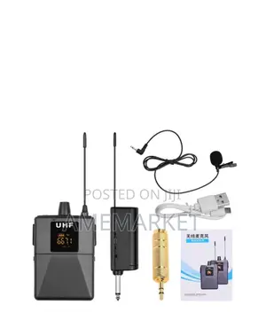 UHF Wireless Body-Pack Microphone. Transmitter and Receiver