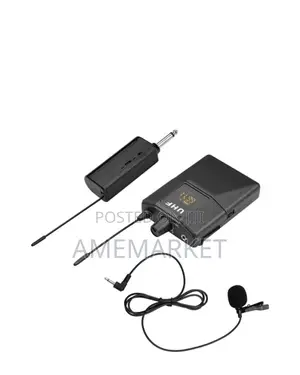 UHF Wireless Body-Pack Microphone. Transmitter and Receiver
