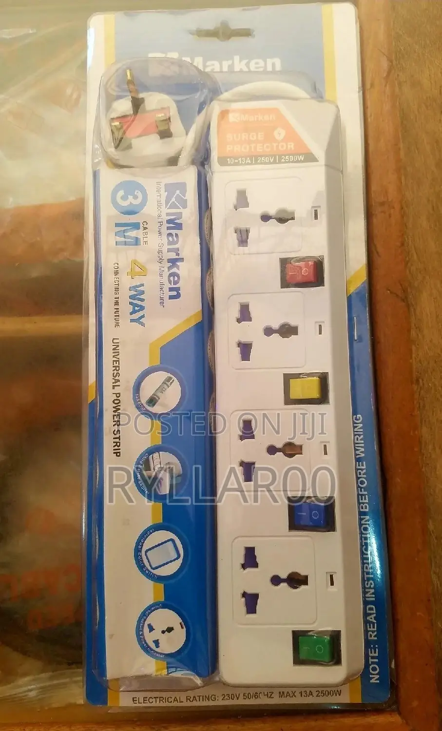 Marken Universal Power Strip Extension Socket