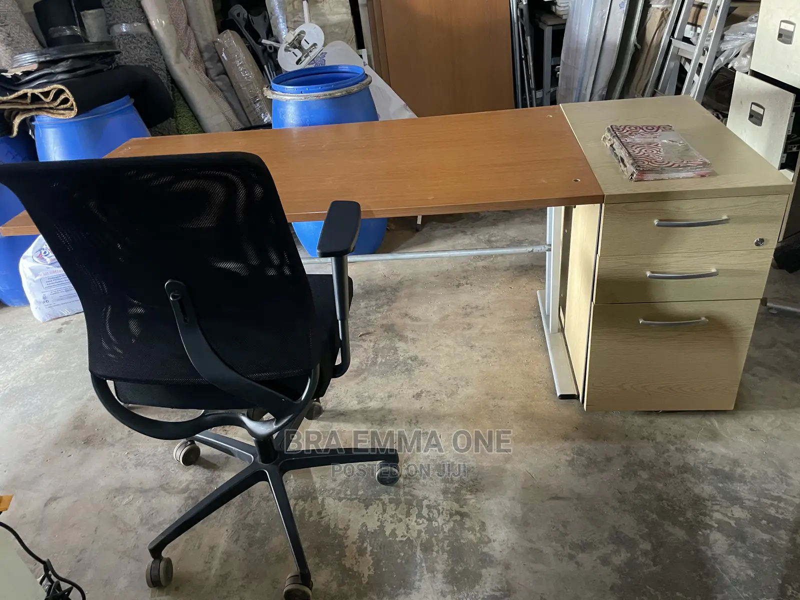 Home Used Table and Chair With Drawers
