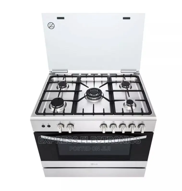 LG Gas Cooker, 5 Cook Zones, Removable Door Glass With Oven