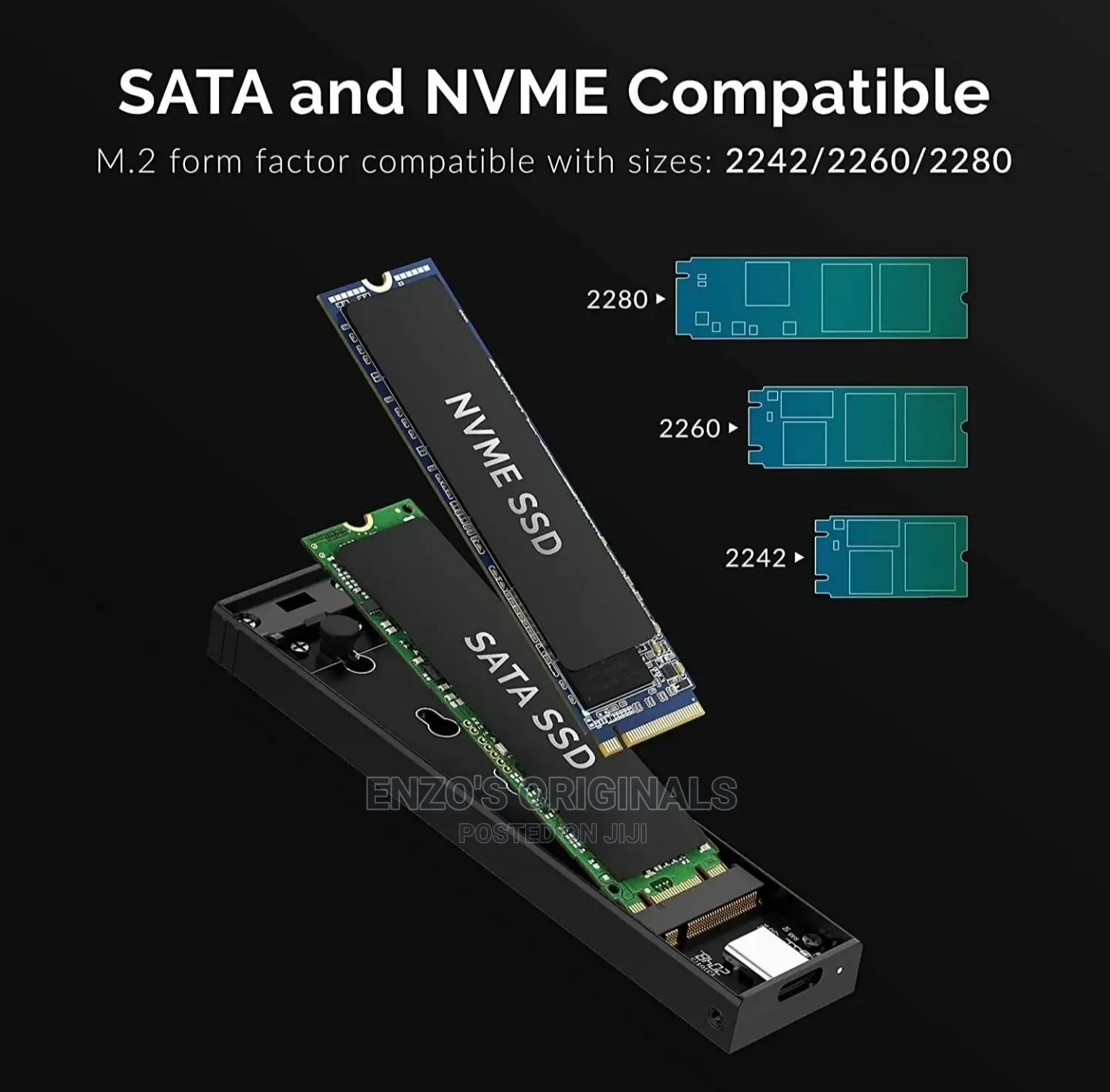 Sabrent M.2 Nvme Ssd Enclosure Single Double Cut Usb 3.2